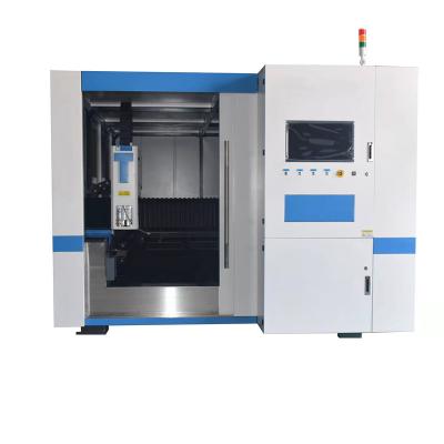 China SERVOMOTOR 3015 Metal Sheet Fiber Laser Cutting Machine With Safety Cover And Exchange Platform for sale