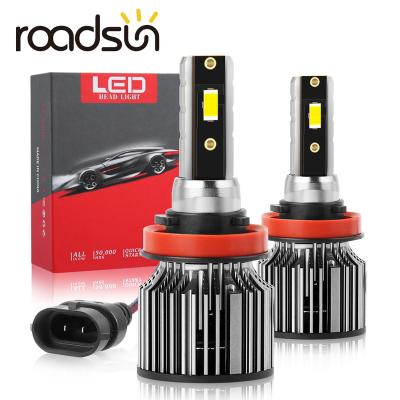 China H1 H13 HB3 HB4 H11 chip H1 H13 HB3 HB4 H11 LED 9004 fog lights CSP 3570 high low beam headlight roadsun 2022 new 9006 9007 H4 H7 LED headlight bulb 16000LM for sale