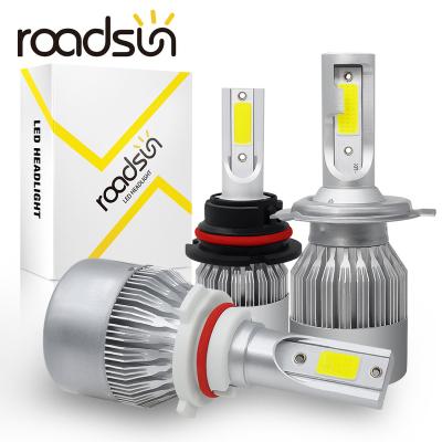 China High beam low beam headlight roadsun C6 H4 led car LED H1 H3 H7 H11 H13 HB4 HB3 9005 headlight 9006 880 H27 9004 9007 Hi/Lo beam bulb lighting for vehicle for sale