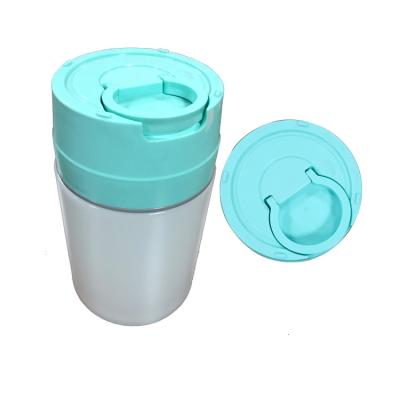 China 2021 Latest Style Wholesale Reusable Reusable Kettle Viable Round Plastic Cup With Lid for sale