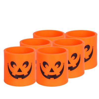 China Decorative LED Candle Lights New Arrival 3500K Halloween Wholesale Warm White Plastic Pumpkin Decorative Led Lights for sale