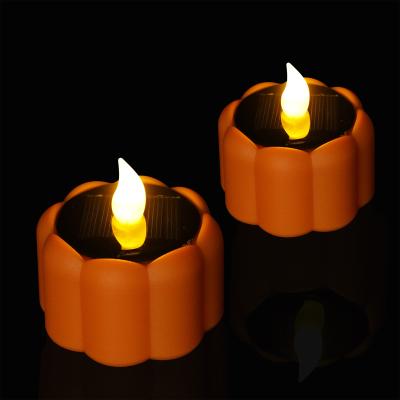 China Light Up Pumpkin Candle High Quality Customize Cool Colorful Electronic Lit Up Pumpkin Candle Led Lights Wholesale for sale