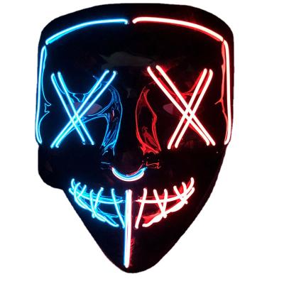 China Hot Sale Cheap Scary Led Halloween Mask Silk Screen Printing PVC Halloween LED Mask China Suppliers Wholesale for sale