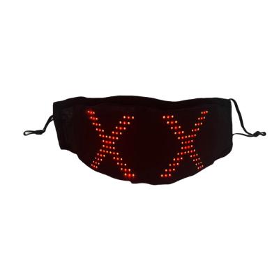 China Chinese Producer Customize Cotton Letterpress LED Face Mask Mask Printing Change Light Up Christmas Halloween Home Party Led Mask for sale