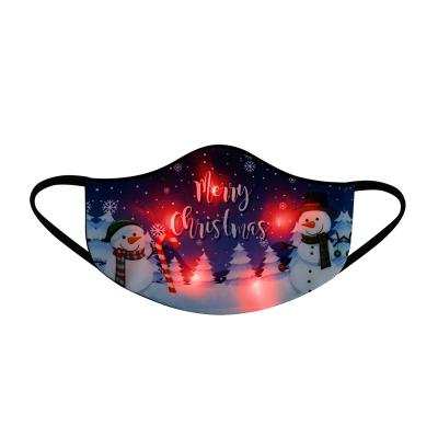 China Christmas Masks For Women New Fashion Tender Customize Printed Decorative Glowing Christams House Party Led Mask For Women for sale