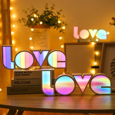 China Love Lights Rainbow Love Valentines Day Lights Valentines Day Decorations Light Lights Kids Valentines Day Gifts Kids Valentines Day Lights for sale