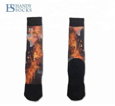 China Fashionable White Breathable Antibacterial Colorful Sublimated Socks For Gamer With Customize Your Own Color Designs for sale