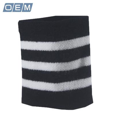 China Make Your Own Sweatband Make Your Own Sweatband OEM Cotton Black White Wrist Sweatband For Training for sale