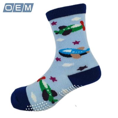 China Blue Air Anti-Slip Anti-Skid Sky Surfaces Kid Socks For Little Kids for sale