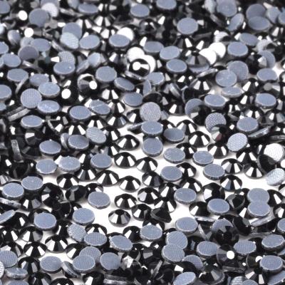 China Hotfix Rhinestone Transfer Shinning Round Clear Crystal Flatback Glass Rhinestone Diamond Strass Nail Art Decoration for sale