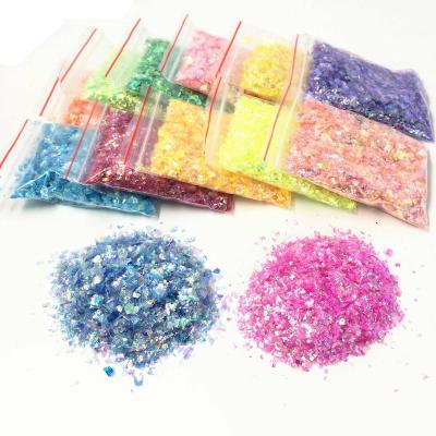 China Wholesale Promotion Gift Gold Foil White Pink Irregular Confetti For Nail Decoration And Jewellry Making for sale