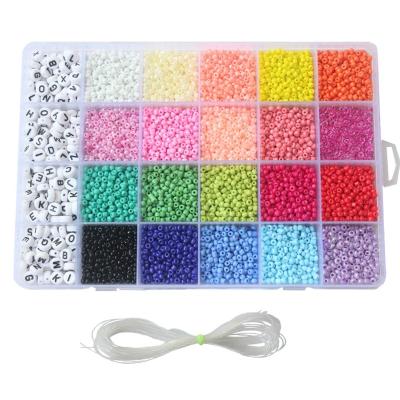 China Colorful Jewelry Beads Purna 3300pcs Letter Beads 24grid 3mm 4mm Opaque Seed Glass Bead Tool Kits For Jewelry DIY for sale