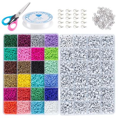 China Latest Environment Inspection Factory Direct Selling Popular Seed Glass Beads and Letter Acrylic Beads for Kid's DIY and Fashion Jewellry Making for sale