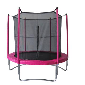 China With Protective Net Pink Trampoline Best Seller 6FT 8FT 10FT Big Kids for sale