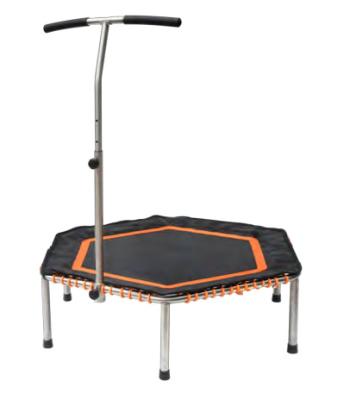 China Without Net 48 Inch Mini Stainless Steel Fitness Protector Adult Trampoline With Handle Bar for sale