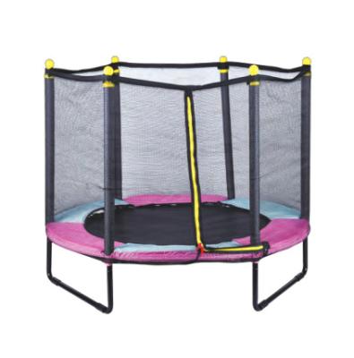 China With Net Protective 55 Inch Kids Bungee Jumping Indoor Single Trampoline With Net For Sale for sale