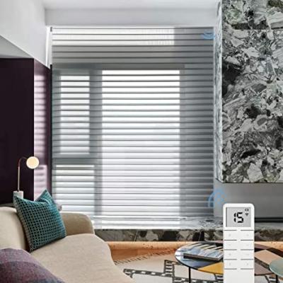 China Wholesale Eco-friendly Shangri La Triple WIFI Motorized Roller Blinds Shades For Home Decoration for sale