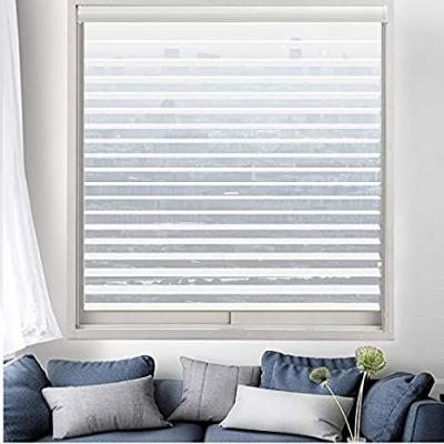 China Eco - Friendly Window Covering Sun Shading White Triple Layer Shangri La Blind Blind And Shade for sale