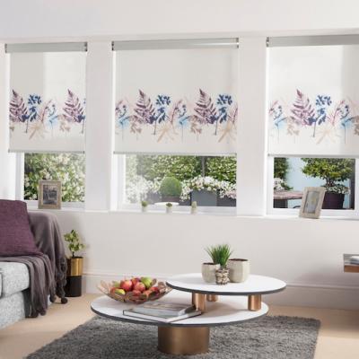 China UV-protective blackout light through double roller blind window shades for office decoration with logo for sale