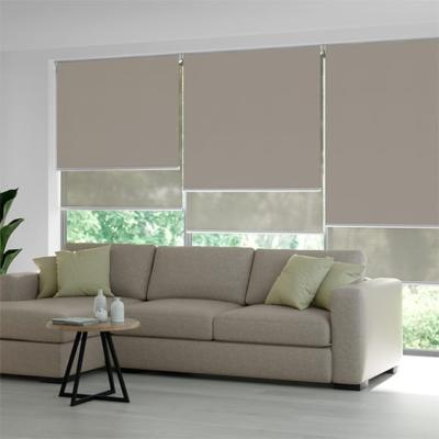 China Economical Friendly UV-Protective Night Day Manual Roller Blinds Double Layers Shades For Office for sale