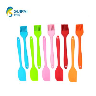 China Viable Tools Mini Silicone Cake Spatula and Brush Silicone Butter Spatula Scraper for sale