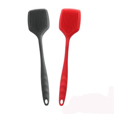 China Sustainable Heat Resistant Non-Stick Kitchen Cooking Silicone Pan Pot Sponge Cleaning Brush for sale