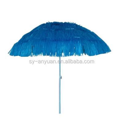 China Outdoor Furniture Beach Umbrella Hawaii Standard Colorful Straw Beach Umbrella for sale