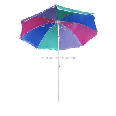 China Outdoor Furniture Multi Color 170T Beach Umbrella Nylon Base Outdoor Parasol for sale