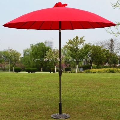 China Red Color Furniture Umbrella Outdoor Custom Outdoor Parasol Decoration Indian Beach Umbrella for sale