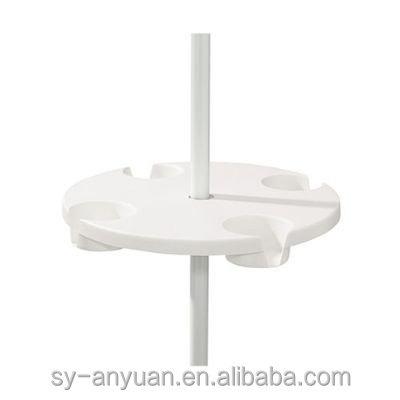 China Outdoor Table Patio Umbrella Parts Plastic Table For Beach Umbrella With Hole for sale