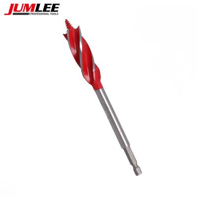 China TWIN Drill China 1pcs High Speed ​​Steel Twist Woodworking Drill Bit Long Four-slot Four-bladed Woodworking Tools Drill Bit Hole Opener Saw Length for sale