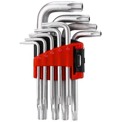 China JUMLEE China Factory Production 9pcs Star Auto Repair Hex Key Set Allen Wrench Hex Key Wrench Allen Key Torx for sale