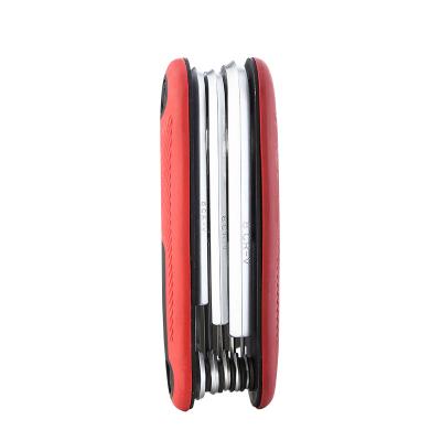 China JUMLEE Folding Star Wrench Auto Repair Wrench Set Bend Metric Allen Wrench Repair Hex Wrench Kit for sale