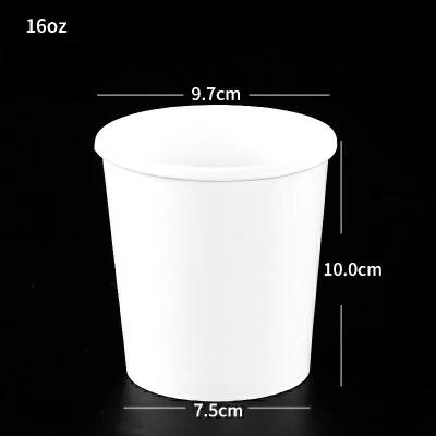 China 8OZ White Kraft cup for ice cream container disposable custom printed Fast Food paper soup bowl for sale