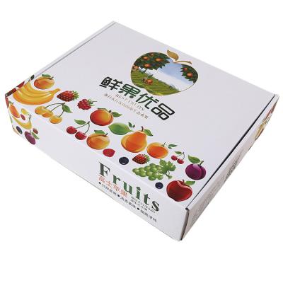 China Corrugated color printing fruit packing paper box with divider for sale