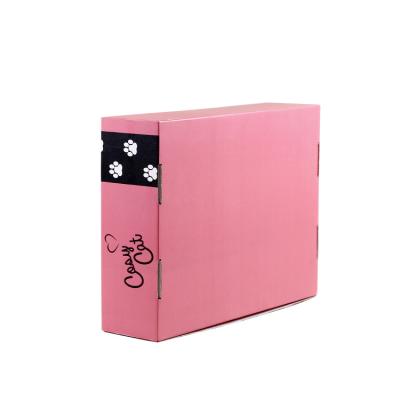 China Pink color corrugated shipping box for ladies shirts clothes for sale