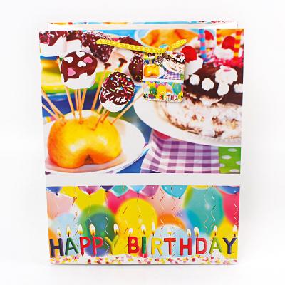 China Custom paper shopping bags logo coated birthday present paper bag for sale