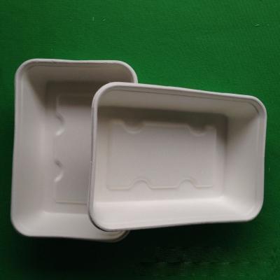 China biodegradable eco-friendly tableware sugarcane rectangle shaped food tray for sale