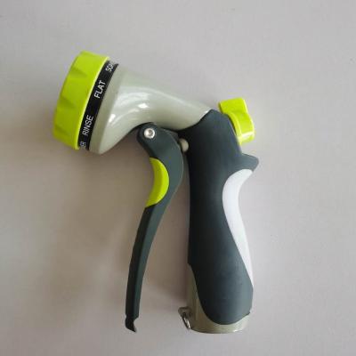 China Variable Spray Patterns 8 Patterns Garden Water Gun Zinc Alloy Spray Nozzle for sale