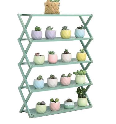 China ECO-frendly Plant Adjustable Stand Portable Bamboo Flower Pot Holder for Outdoor Modern Home Decor for sale