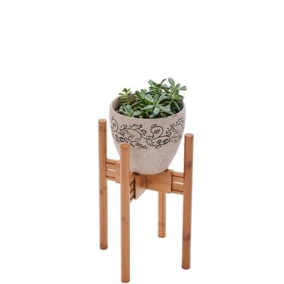 China ECO-frendly 2022 Flower Potted Plant Stand, Indoor Modern Adjustable Bamboo Wooden Potted Plant Stand for sale