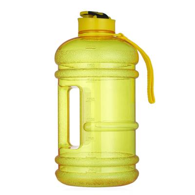 China Custom Branded Water Bottle Viable Plastic Rope Handle 2200ml Plastic Water Bottle For School for sale