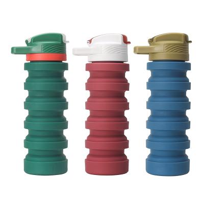 China Stored Durable Collapsible Coffee Bottles Reusable Candy Cups With Silicone Lid for sale