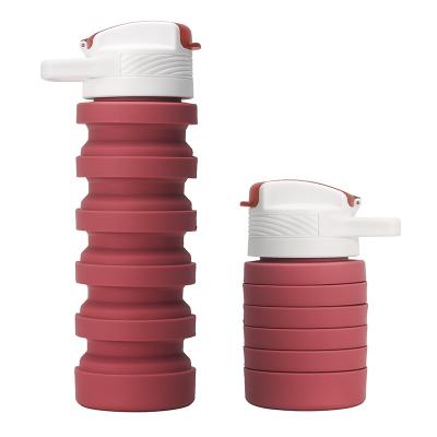 China Stocked Well-stocked Collapsible Collapsible Camping Makeup Water Bottle for sale