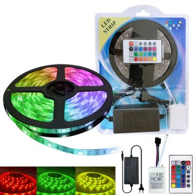 China Hot Sales Theme Park LED Strip Lights Kit 16.4FT RGB LED Light Strips With Remote Control Color Changing Light Strip for sale