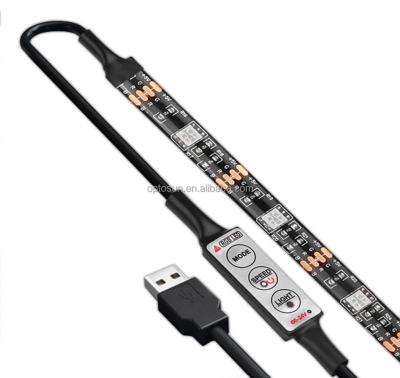 China Residential 5V 5050 60SMD/M RGB LED Strip Light Bar TV Back Lighting Kit + USB Remote Control for sale