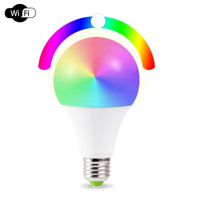 China Smart WIFI LED Lamp Light Bulb E27 B22 7W RGB Color Dimming Work With Amazon Alexa Tuya APP Control Voice Control Lamp Bulb for sale