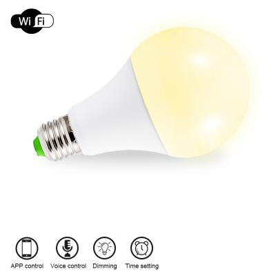 China Lamp E27 B22 7W WIFI LED Bulb Phone CW+WW Color Dimmable Dimmable Work With Amazon Alexa Tuya APP Control Voice Control Lamp Bulb for sale