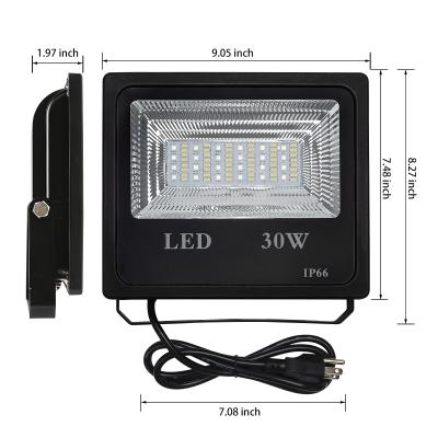 China Garden Good Quality Hot Sell Wireless 30W RGBW Flood Light Garden Use Phone APP or Music Remote Control Rhythm for sale