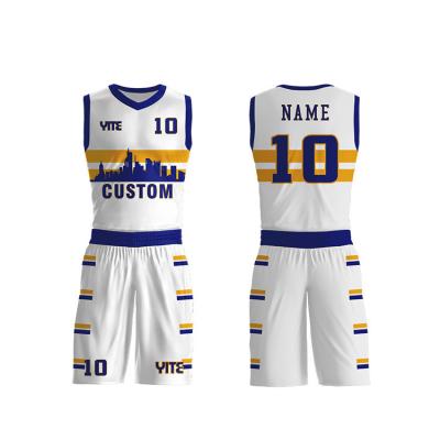 China Breathable Good Quality Unisex Basketball Uniform Sublimation Basketball Uniforms Reversible Basketball Uniforms for sale